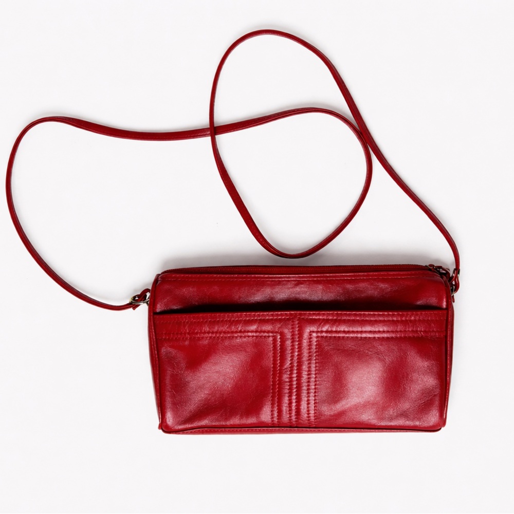 Elegant Red Leather Women's Bag